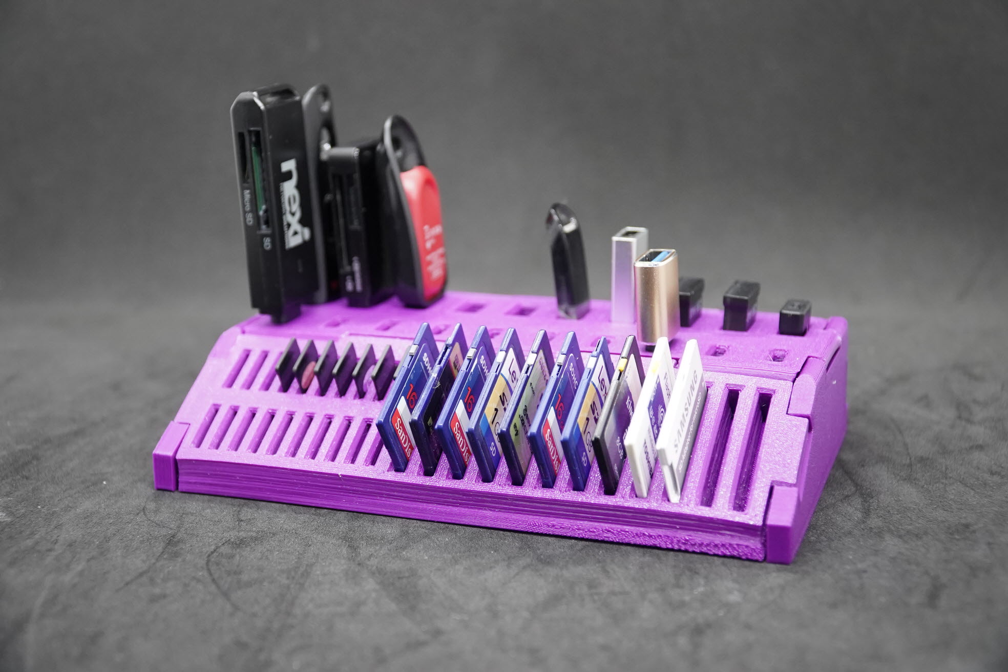 Foldable USB and SD Card Holder