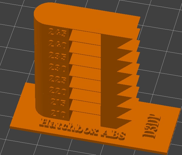 Hatchbox ABS Temp Tower MK3/s Gcode by FrankTheTank908 Download free