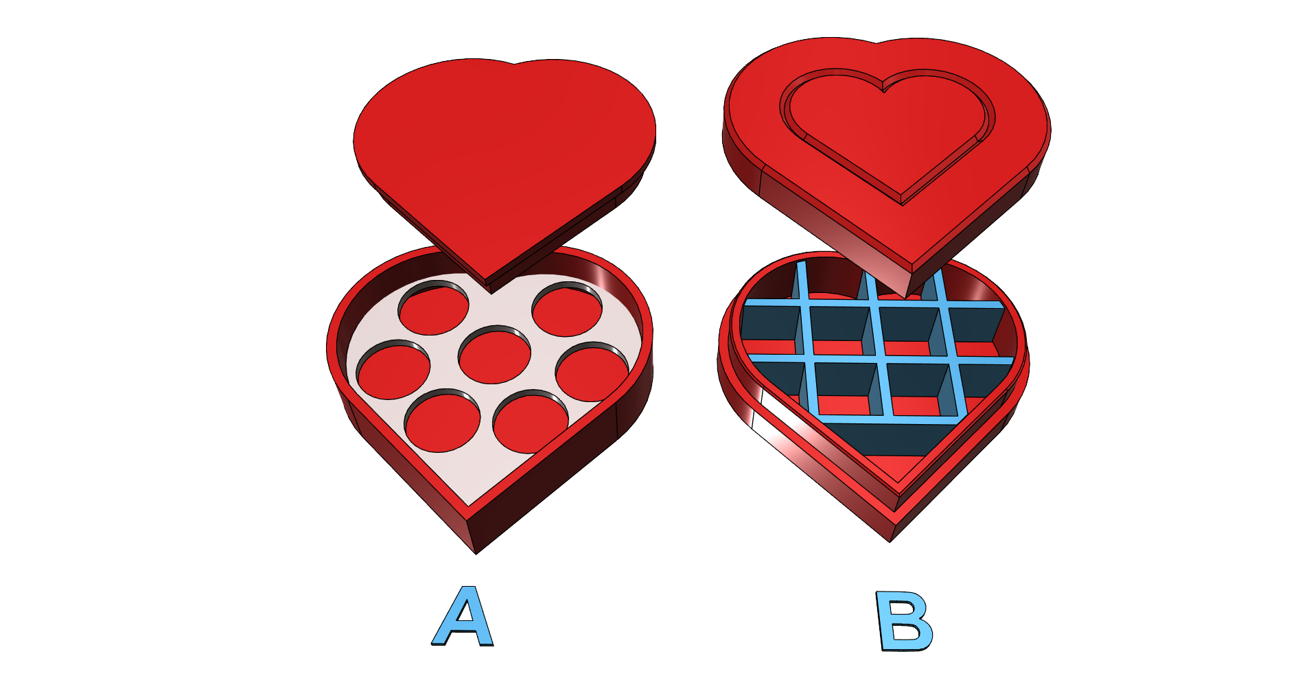 Heart Box easy printable candies