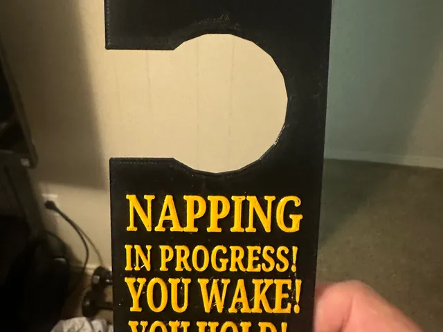 napping door hanger