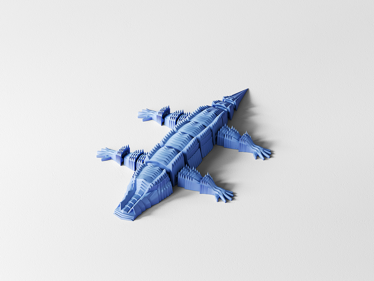 Jointed and Posable Crocodile