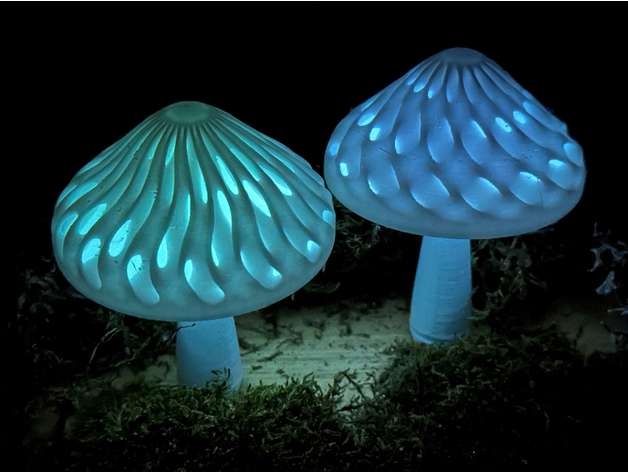 Dual Colour Modular Mushroom Caps (Glow-in-the-Dark) by Thomas Waurich ...