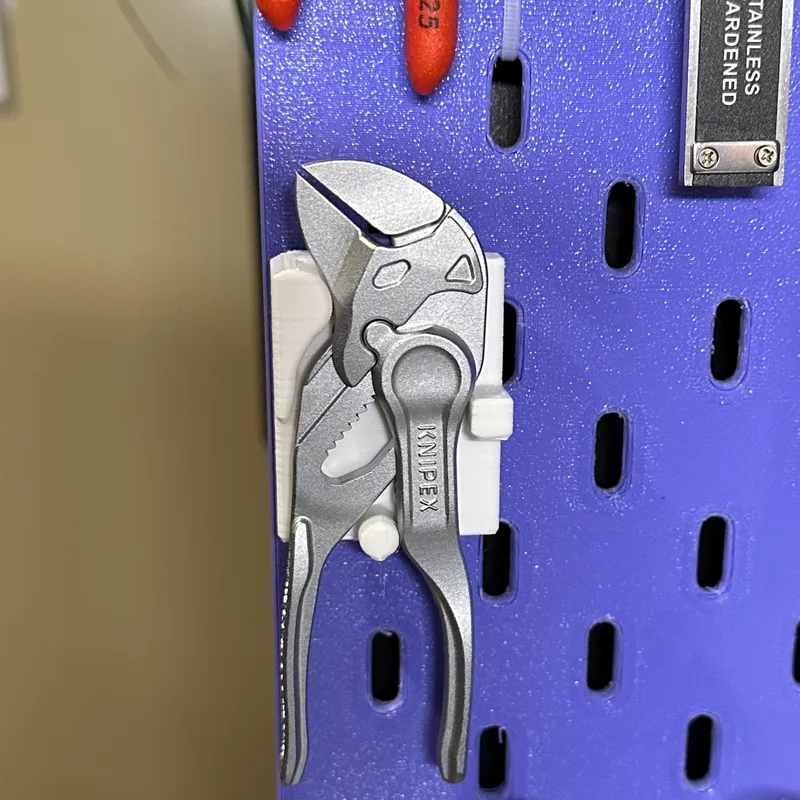 ikea skadis knipex mini pliers holder by ilovechaos