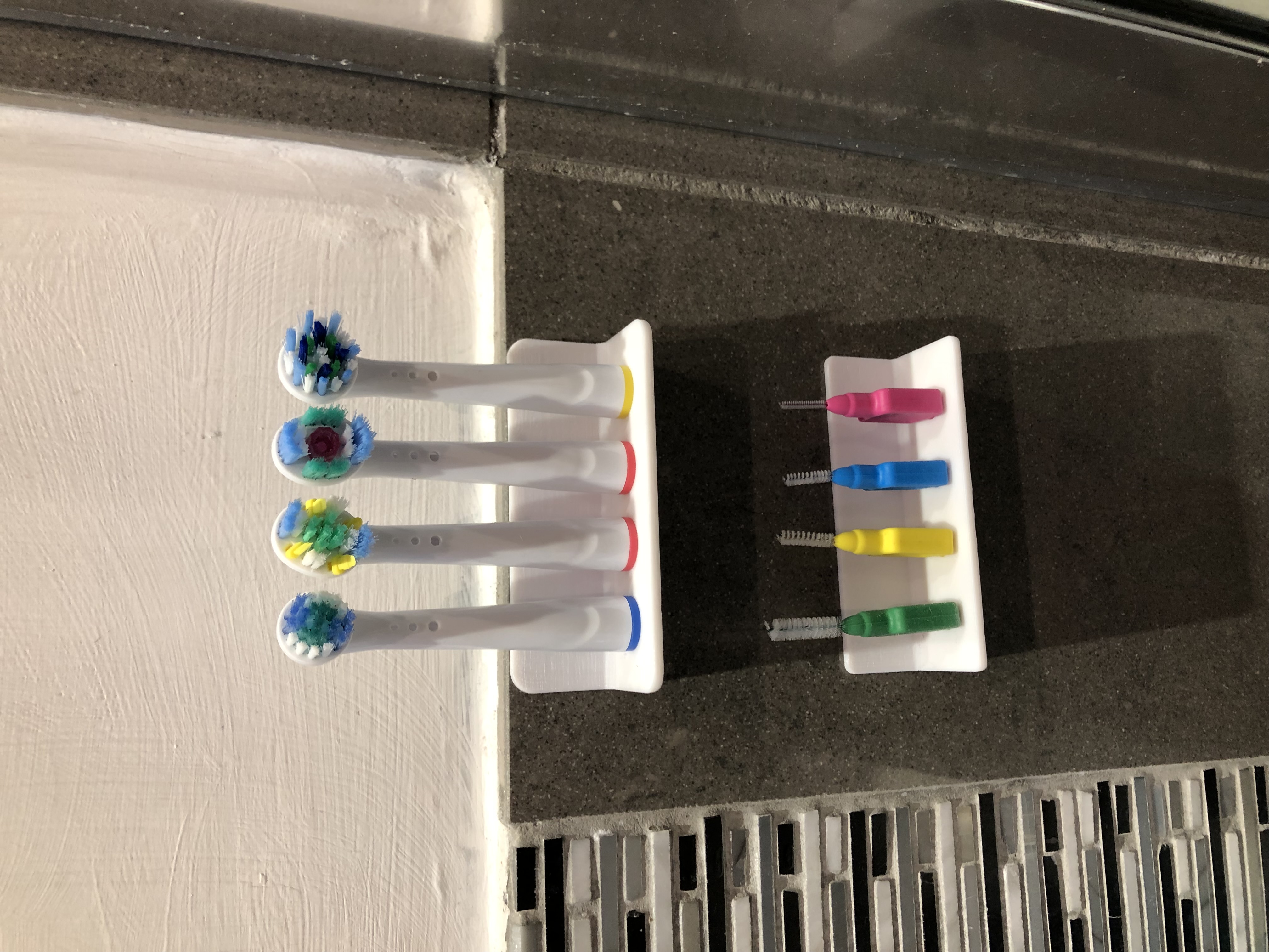 4 station toothbrush head holder by tonyw download free stl model