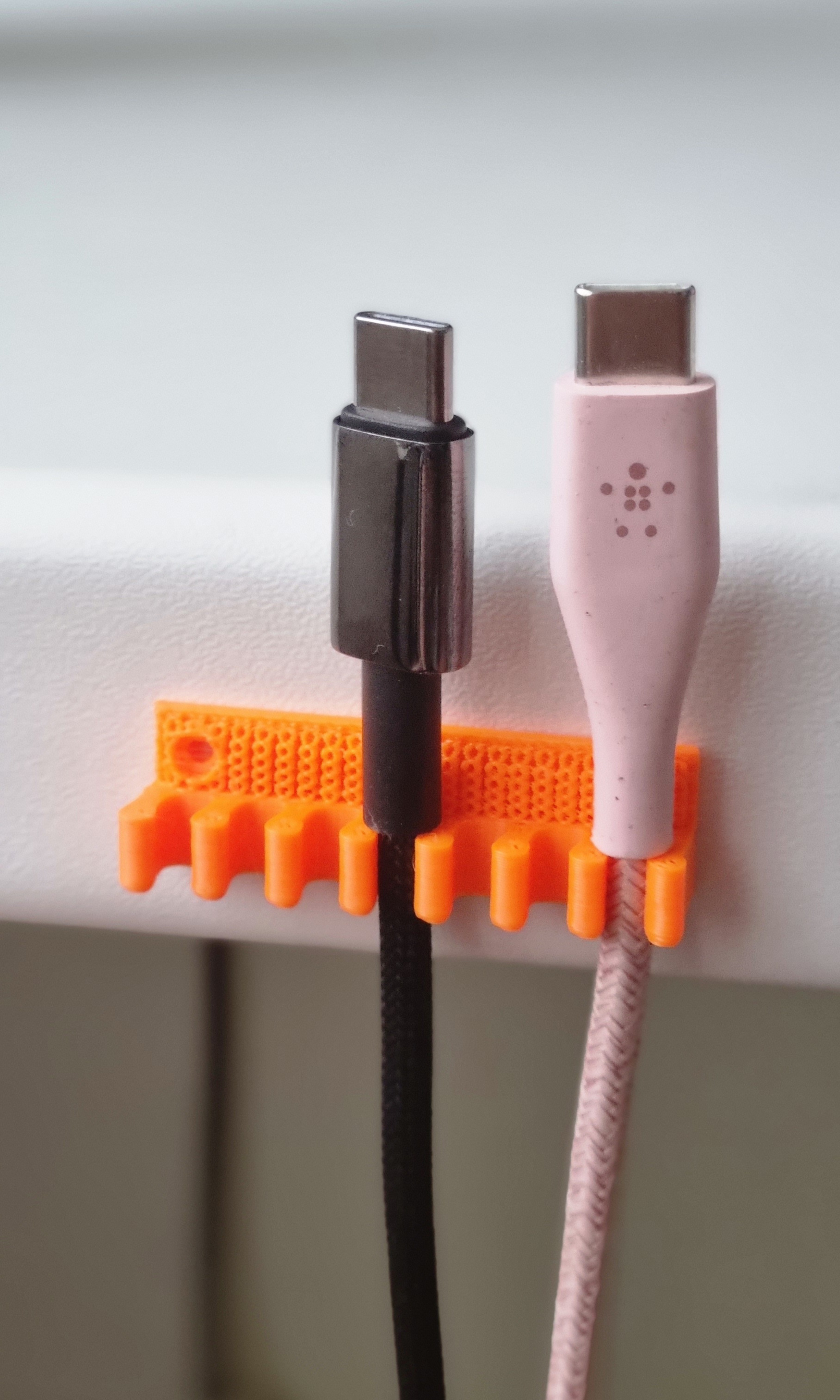 Tiny cable organizer with cute hexagons