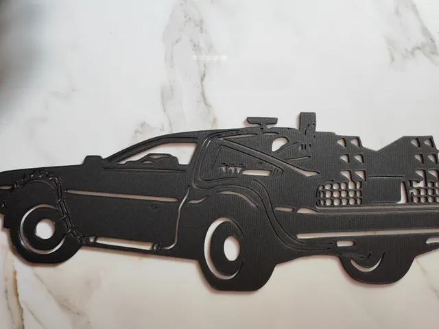 Back to the future DeLorean DMC-12 wall art