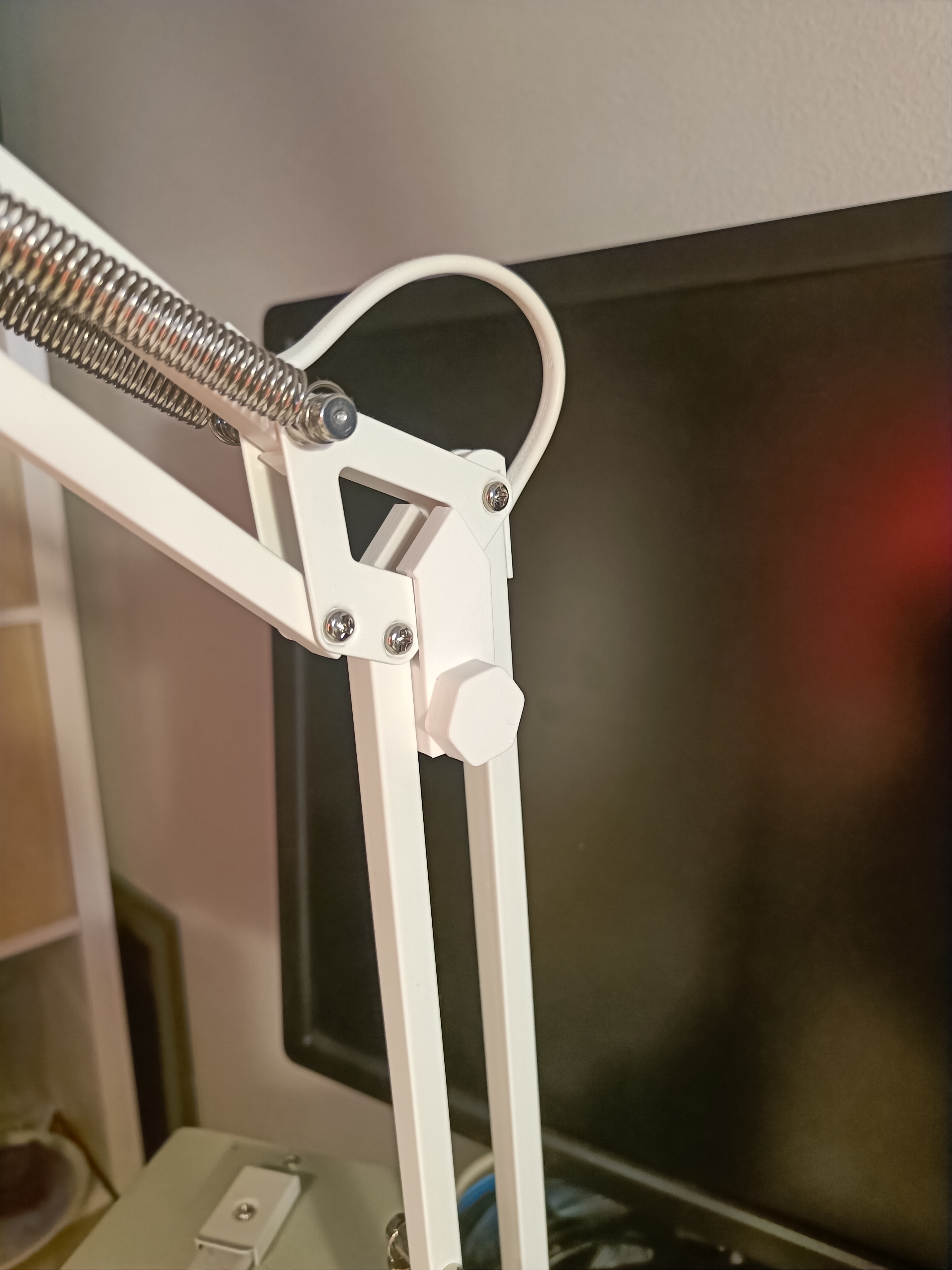 Worktable lamp stem tensioner for Ikea TERTIAL and similiar