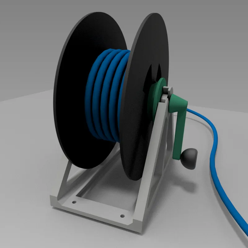 Spool Winder - Rope or Cable Storage with Empty Filament spool by Joker, Download free STL model