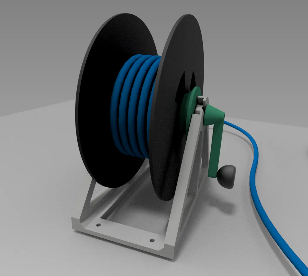 Spool Winder - Rope or Cable Storage with Empty Filament spool by Joker, Download free STL model