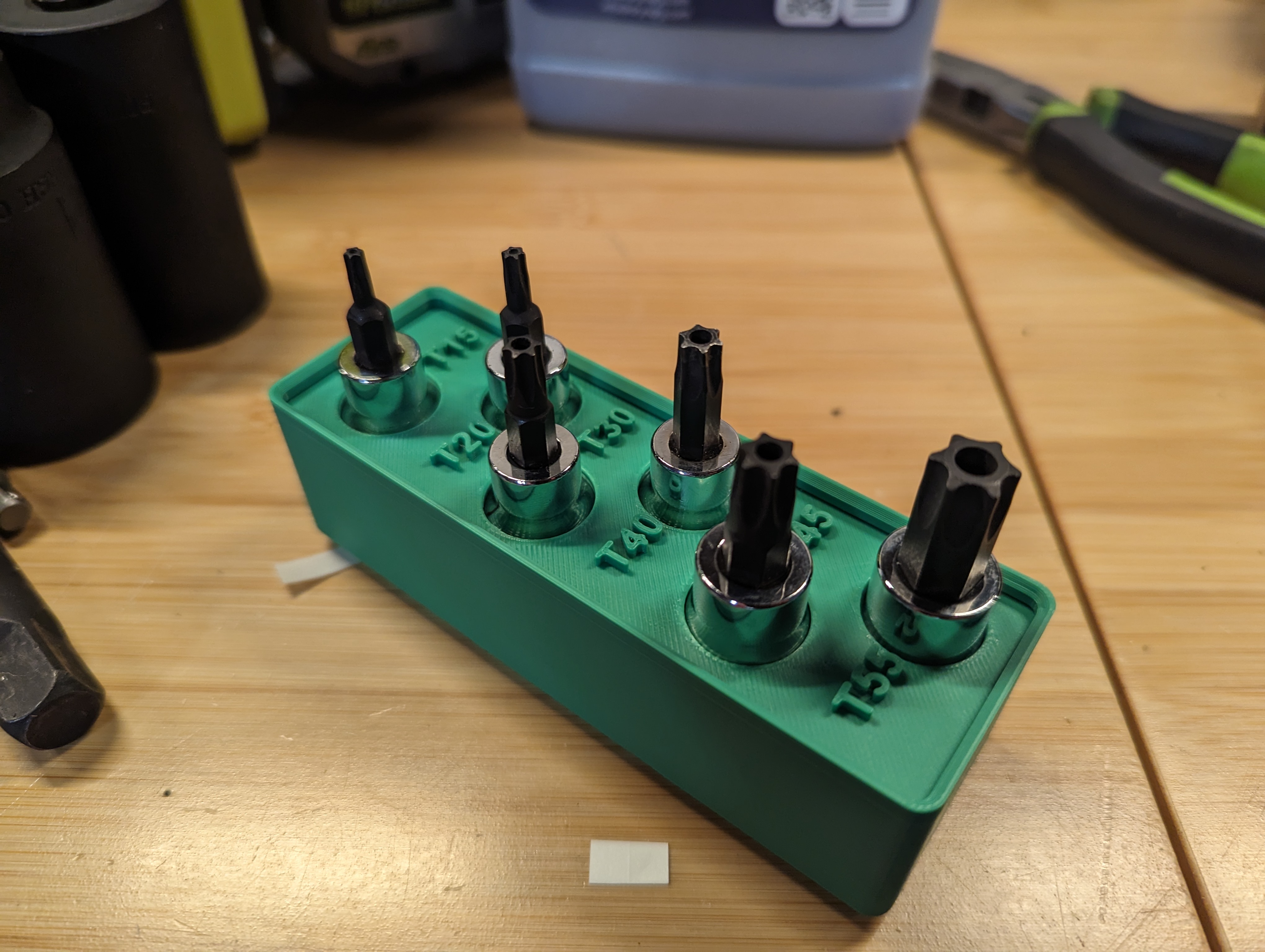 Gridfinity Torx Socket bit holder 6pcs by Andrés Salinas Download