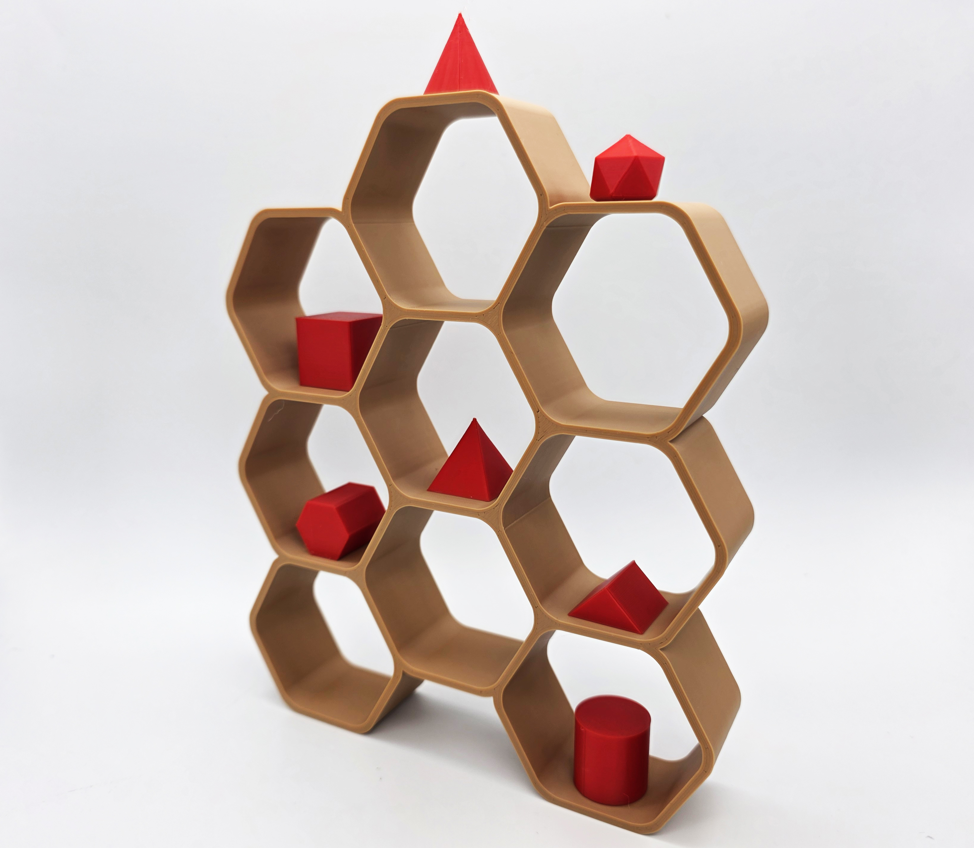 Scalable 12 Miniature Hex Display Shelf - No Supports — thumbnail 2