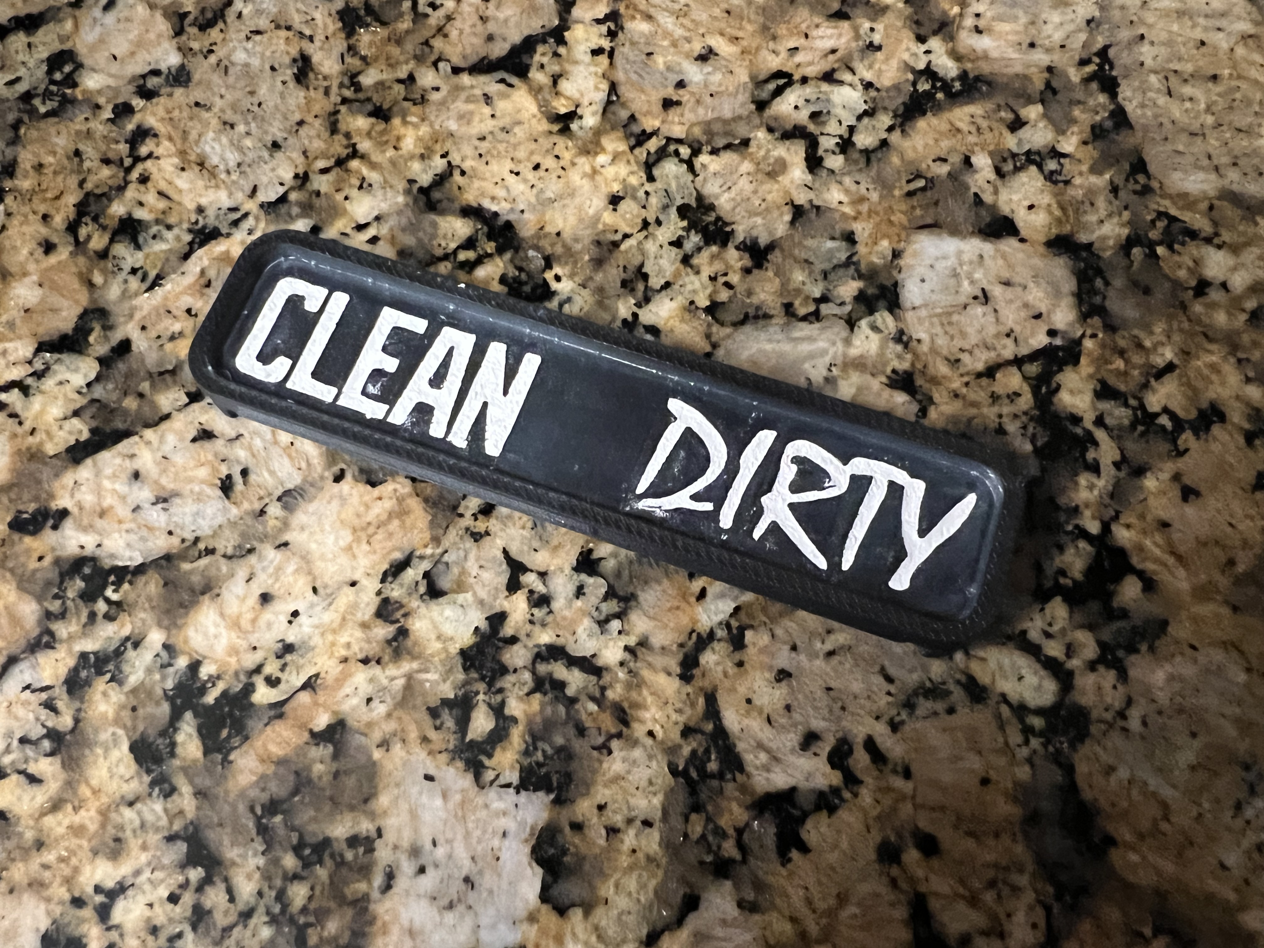 Clerty - Engraved Sign (Instead of Embossed/Raised Text) 3D model thumbnail