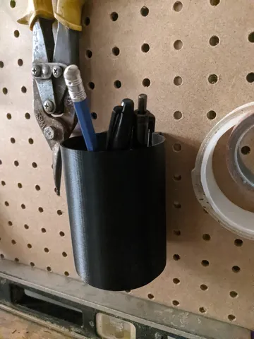 Pegboard Pen Holder (3" Diameter Bucket)