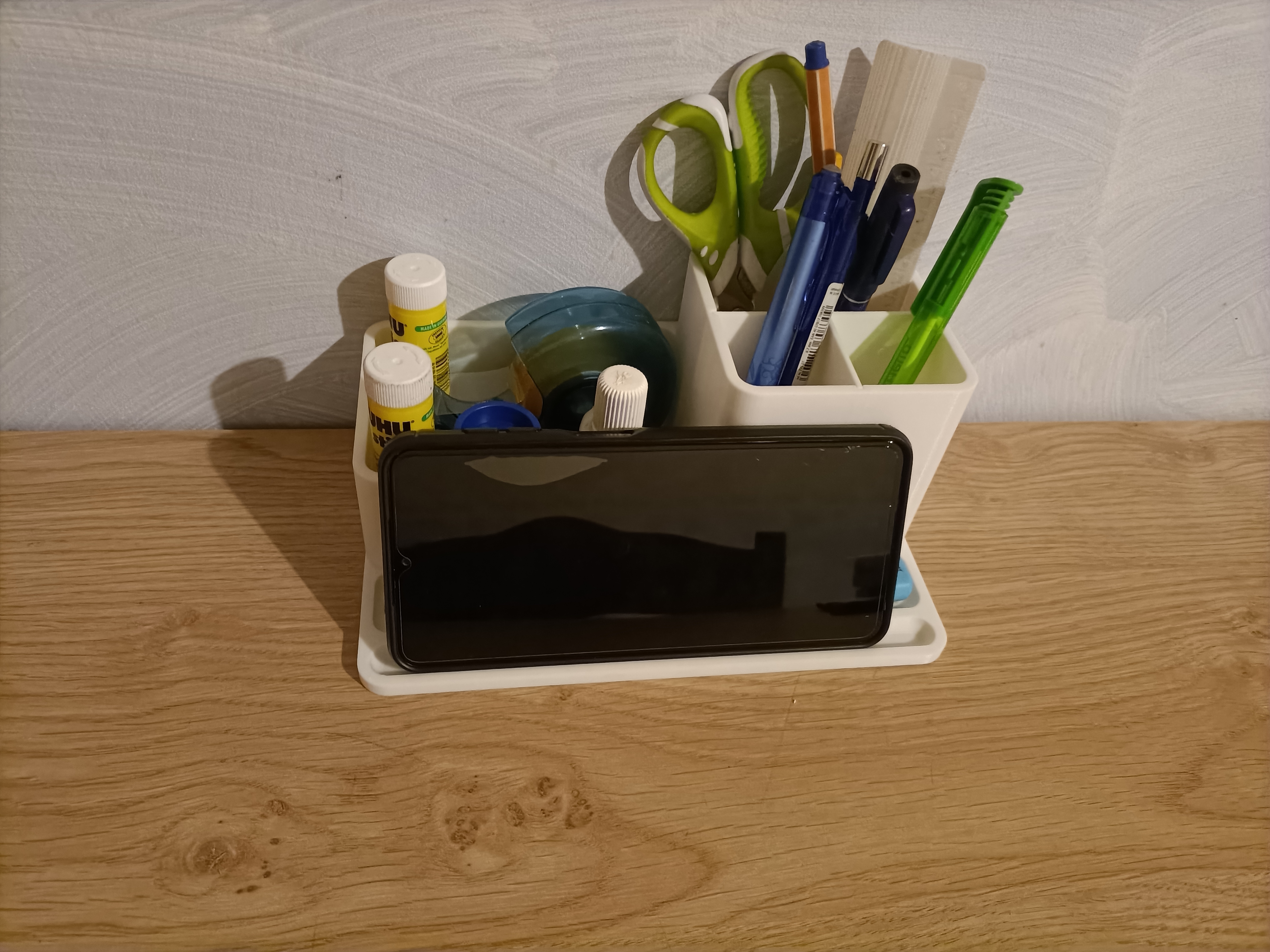 Desk compact organizer + phone stand