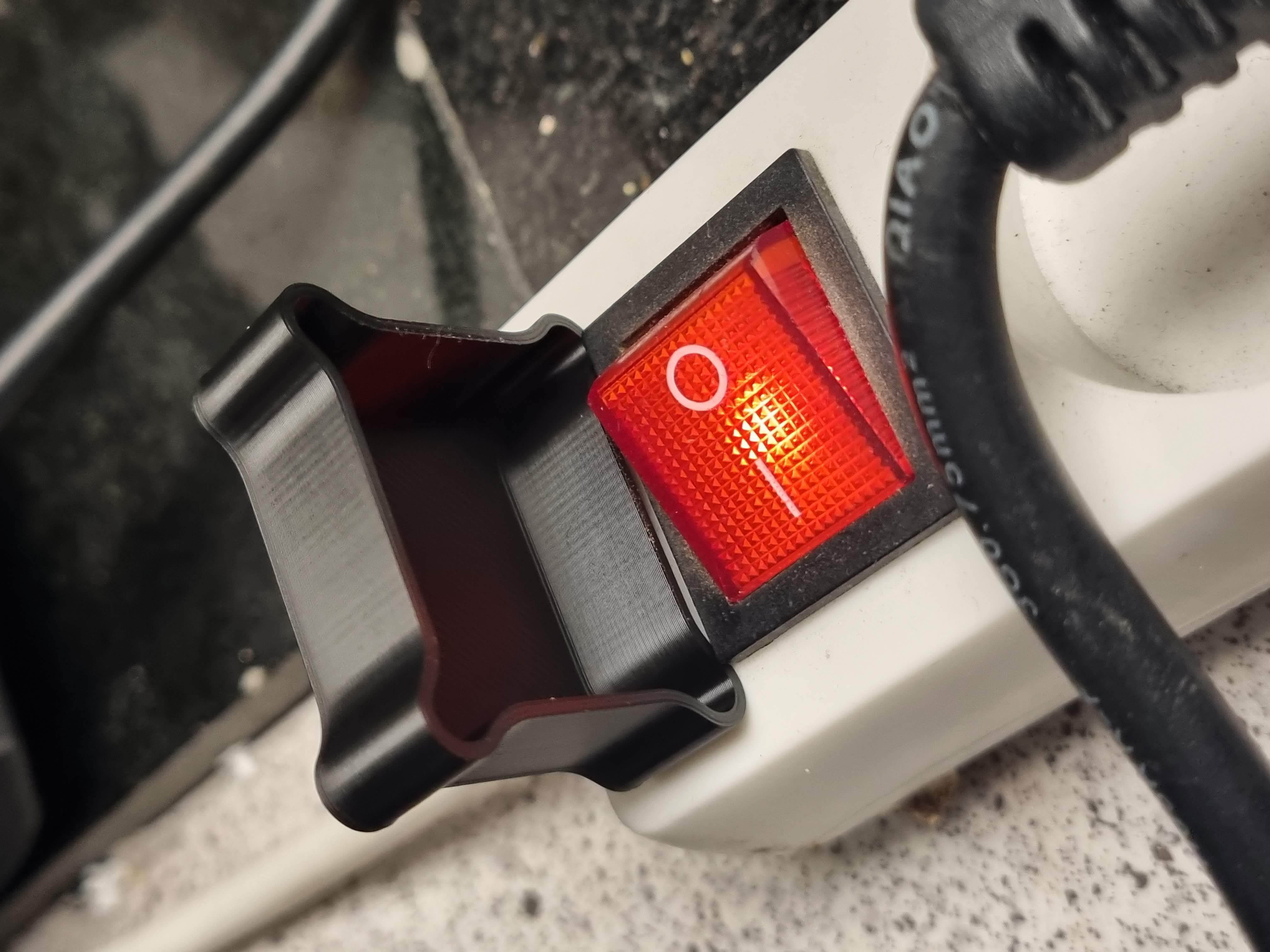 Power strip light/switch cover