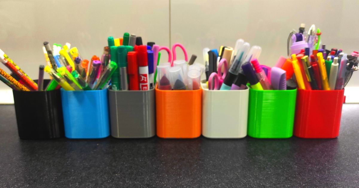 Linkable Desktop Pencil Organizer by Pedja | Download free STL model ...