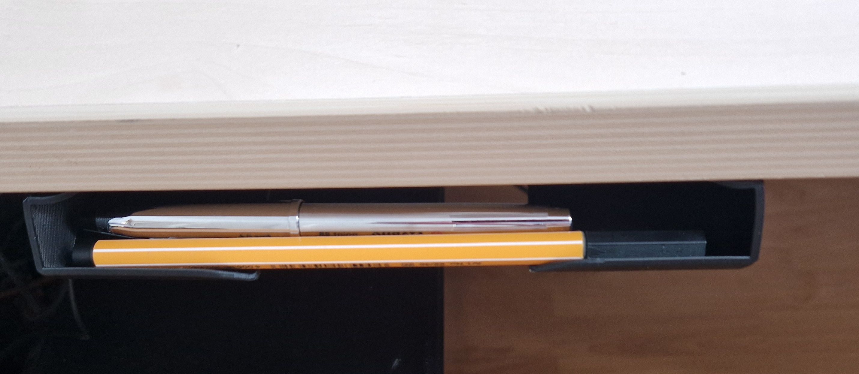 under desk pen holder by Two One Download free STL model