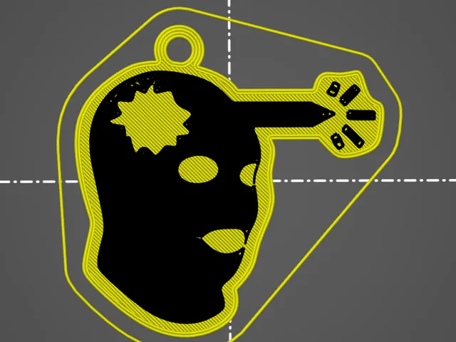 Counter Strike Headshot Keychain