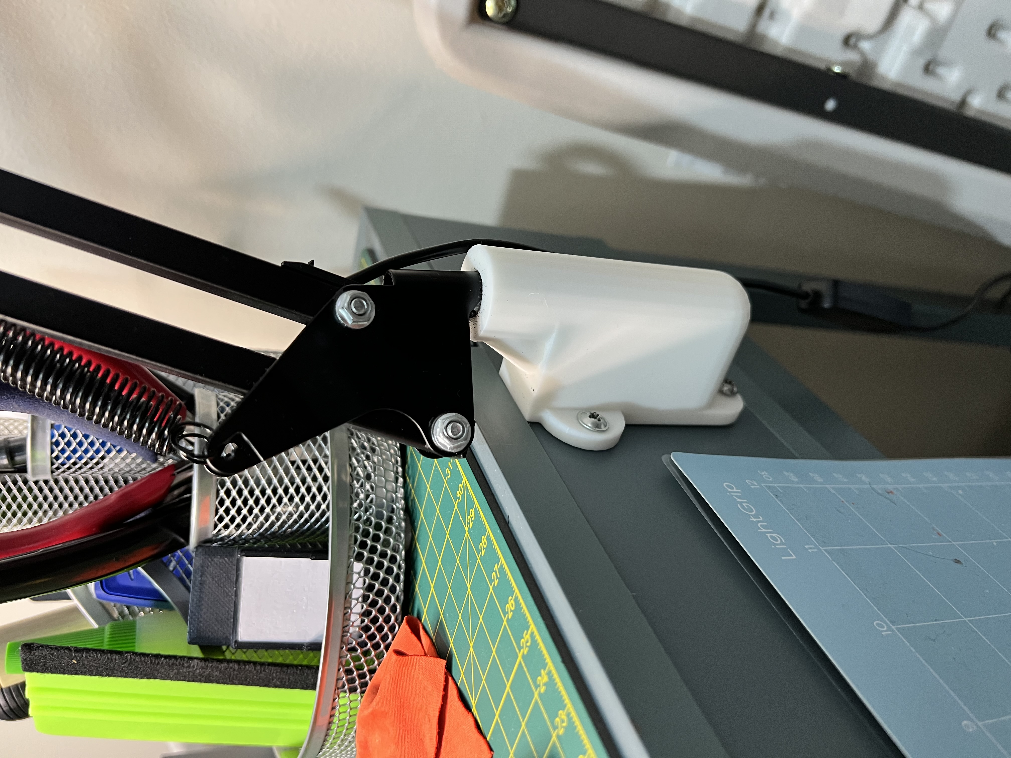 Side/wall mount for angle-poise lamps