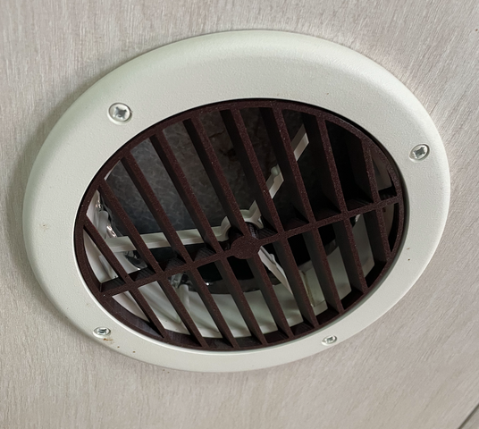 Circular vent insert for RV air conditioner, preview image from the creator on Printables