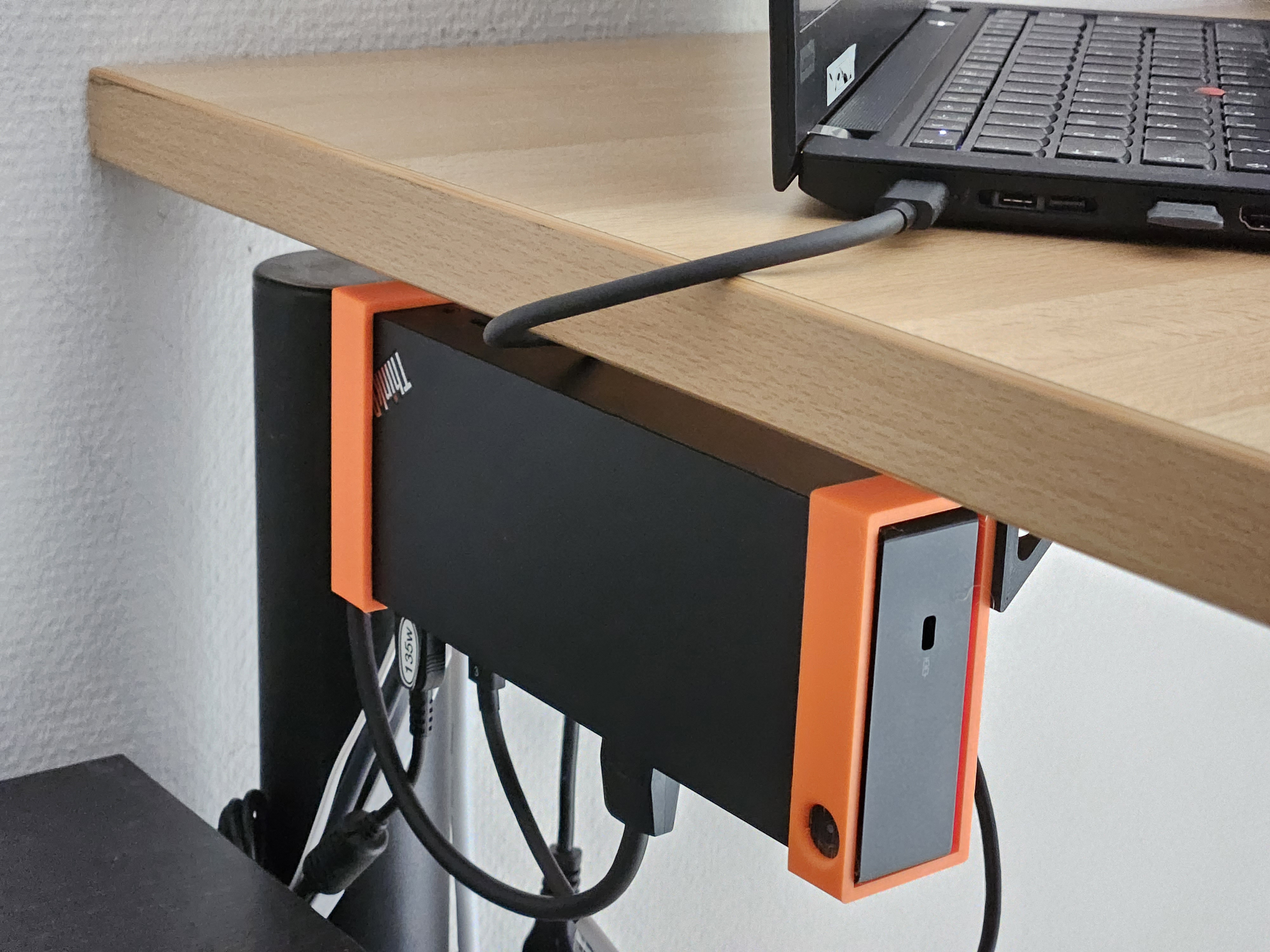 Under desk quick release mounts for Lenovo docking station by CMPDesign |  Download free STL model | Printables.com