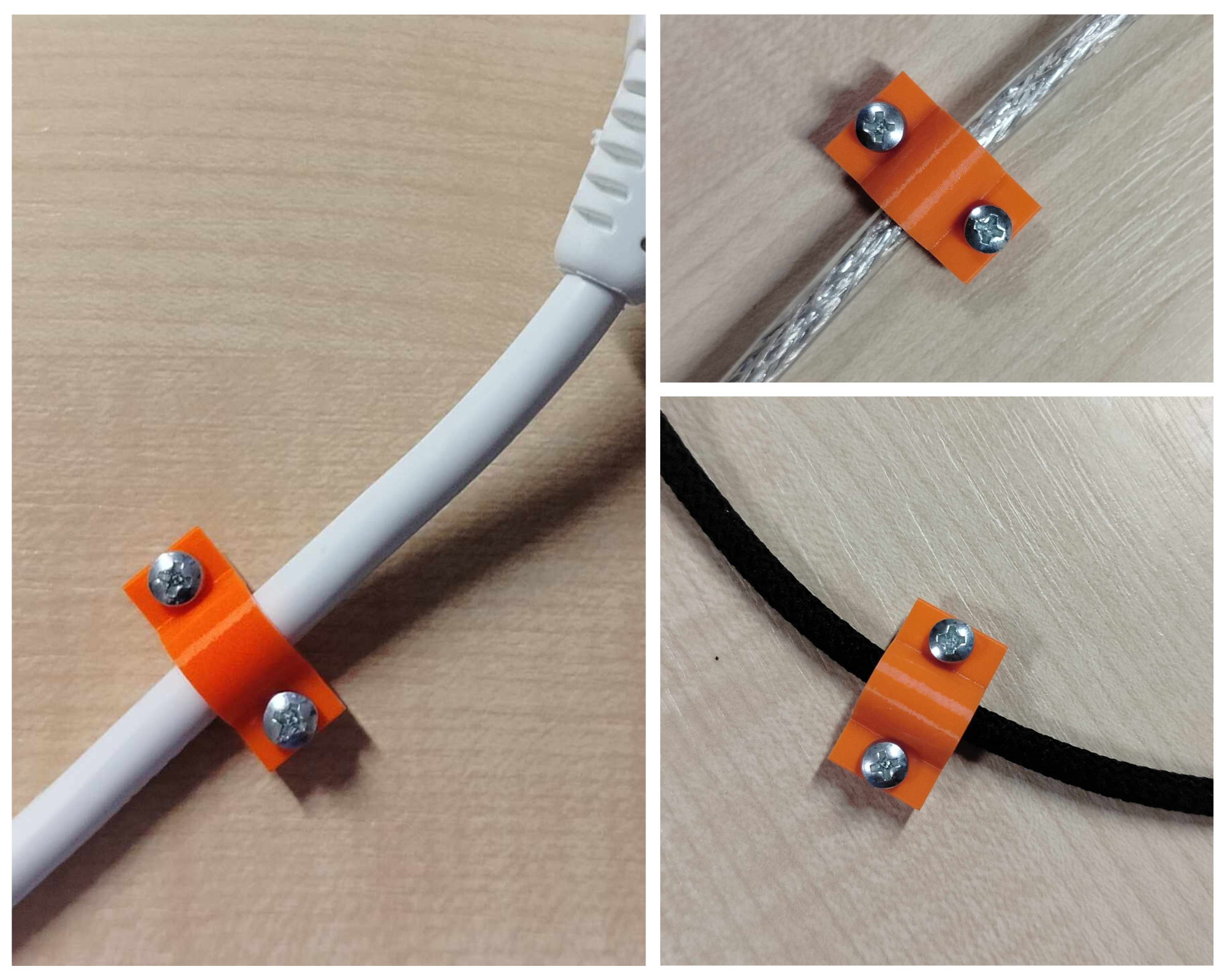 Miniatura 2 do modelo 3D Parametric clamp for cables - FULLY CUSTOMIZABLE
