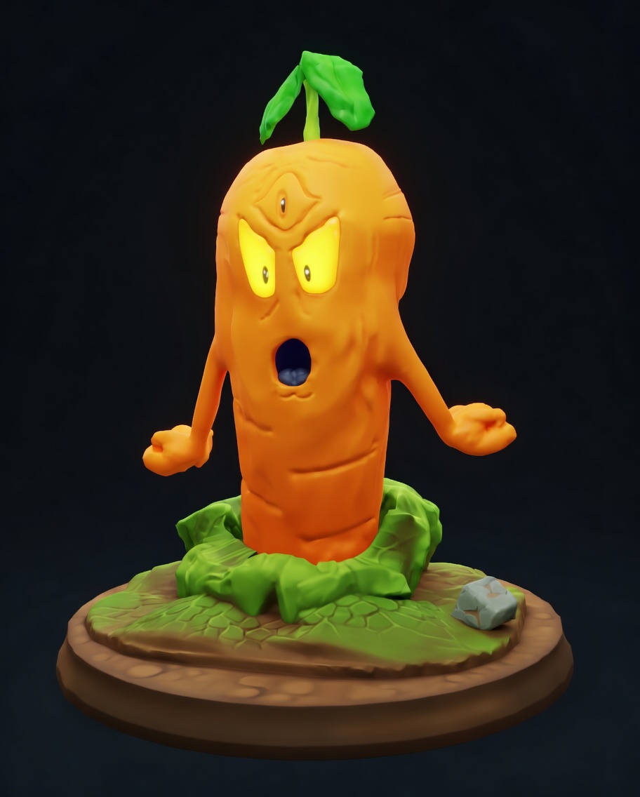 Cuphead Carrot Boss 3D model