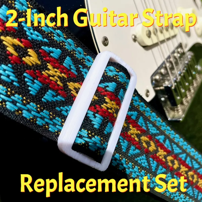 2-Inch Guitar Strap Replacement Adjustable Buckle and Rectangular
