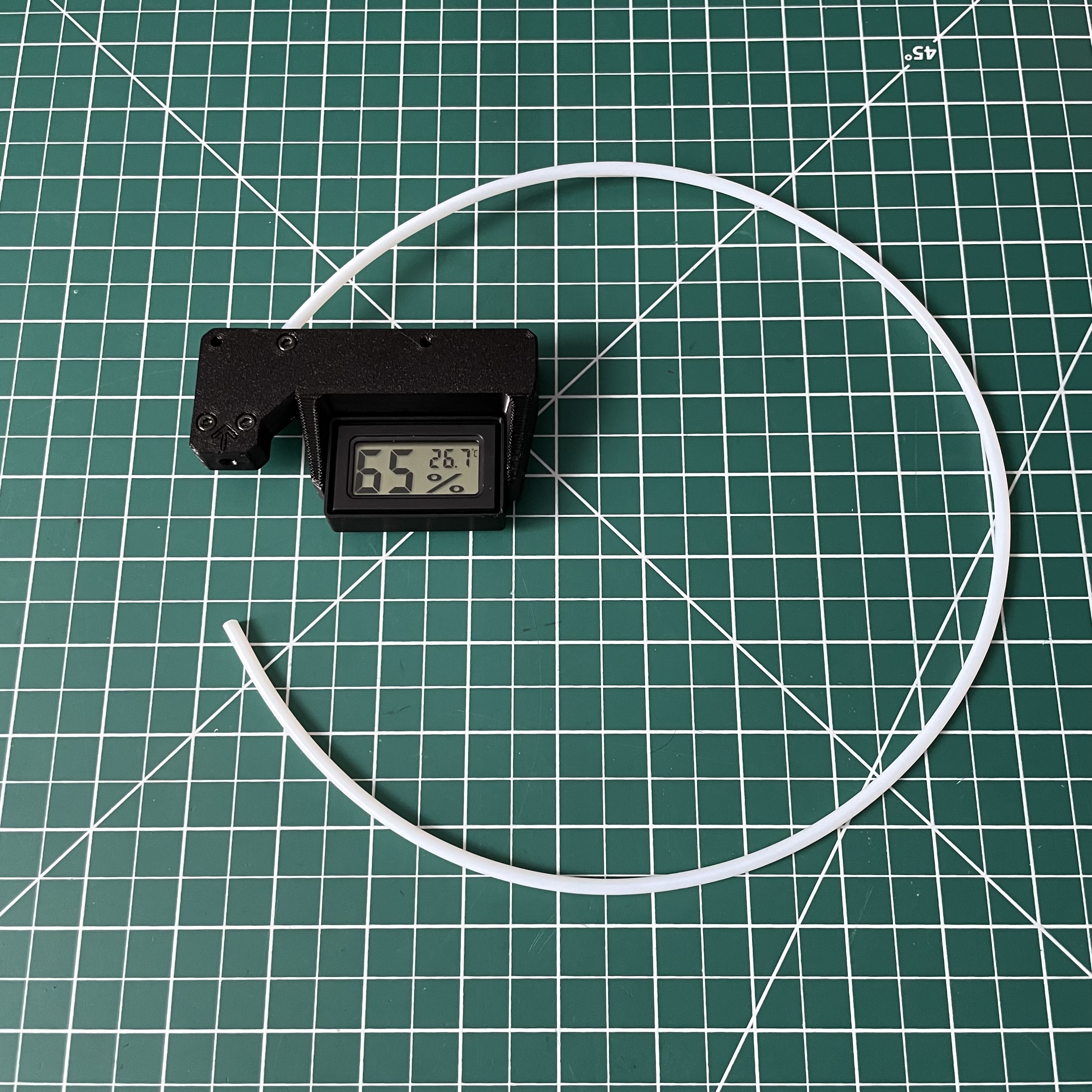 Original Prusa Enclosure Left Filament Guide and Adjustable Thermometer Bracket Combo