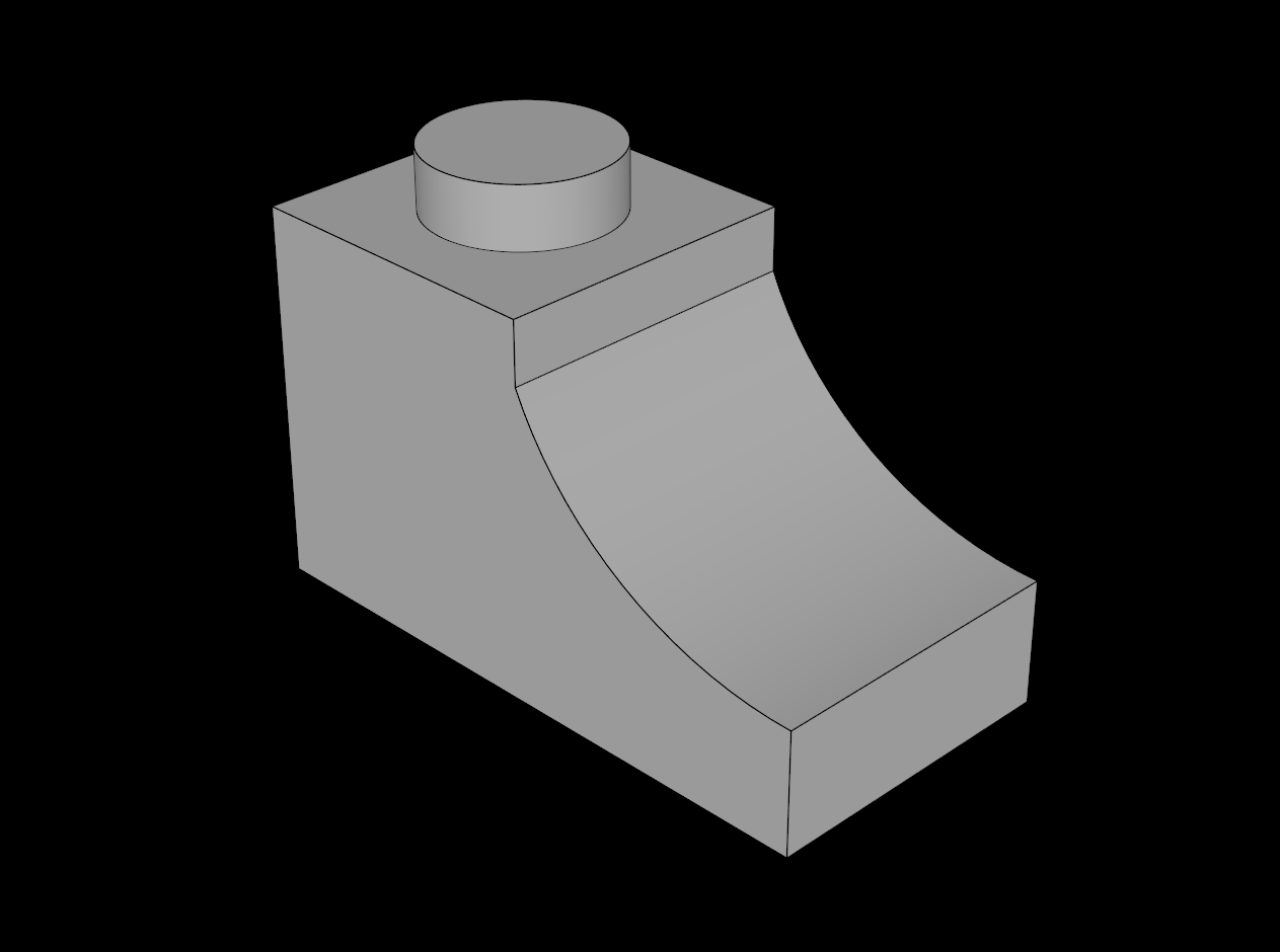Lego Compatible (78666.dat) Arch  1 x 2  x  1 Inverted