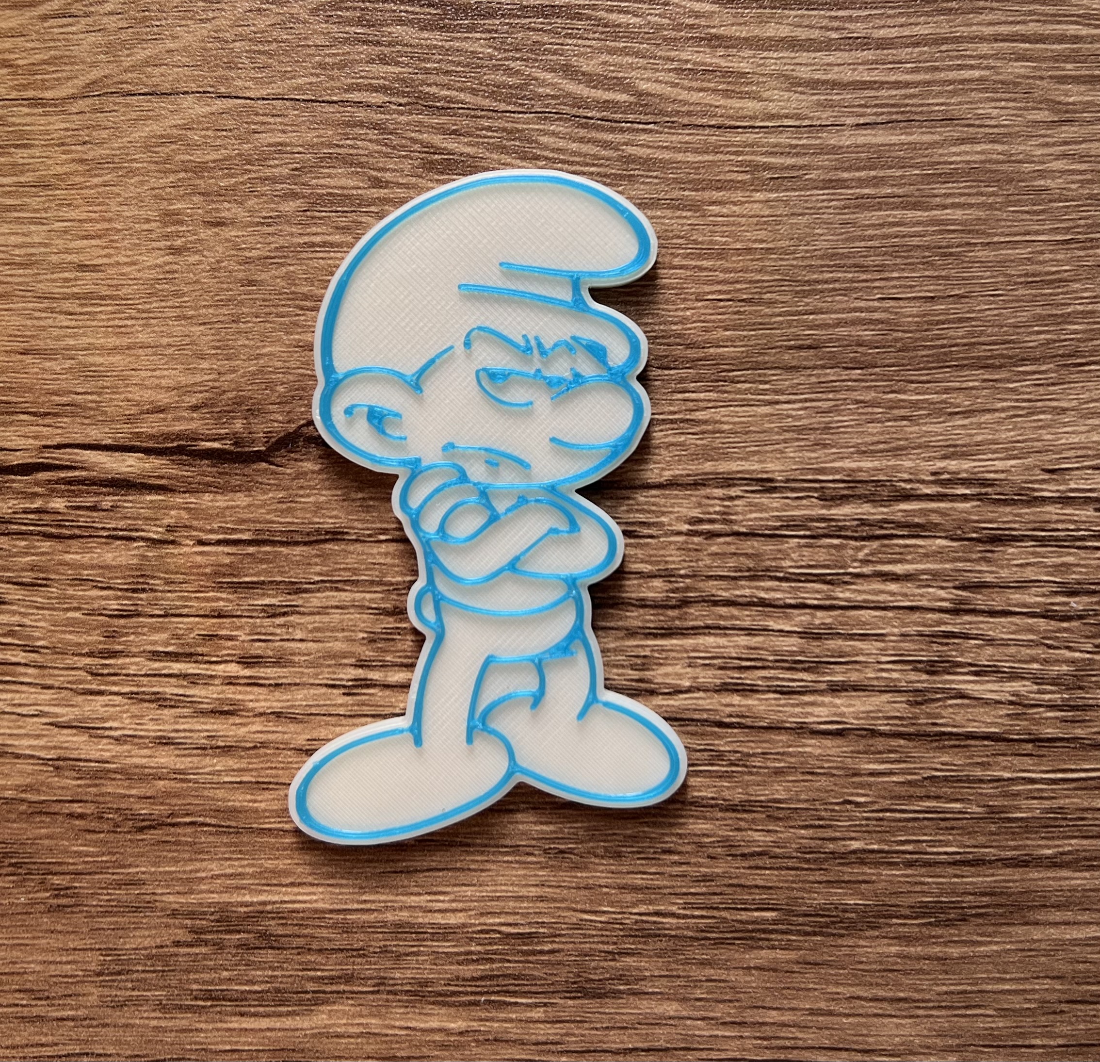 Grouchy Smurf Magnet (8x3mm magnets)