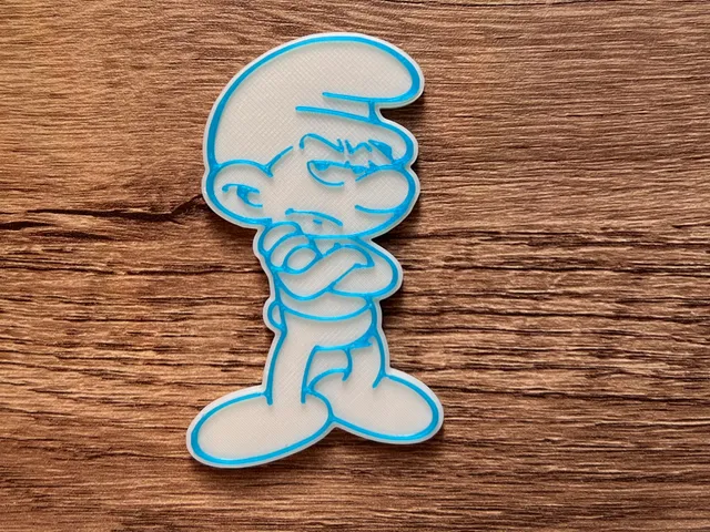 Grouchy Smurf Magnet (8x3mm magnets)