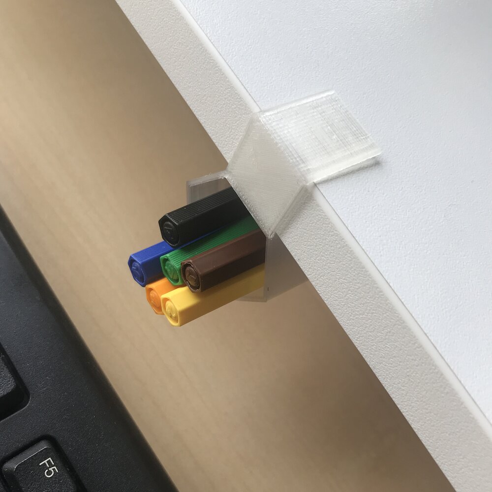 Under-shelf marker holder