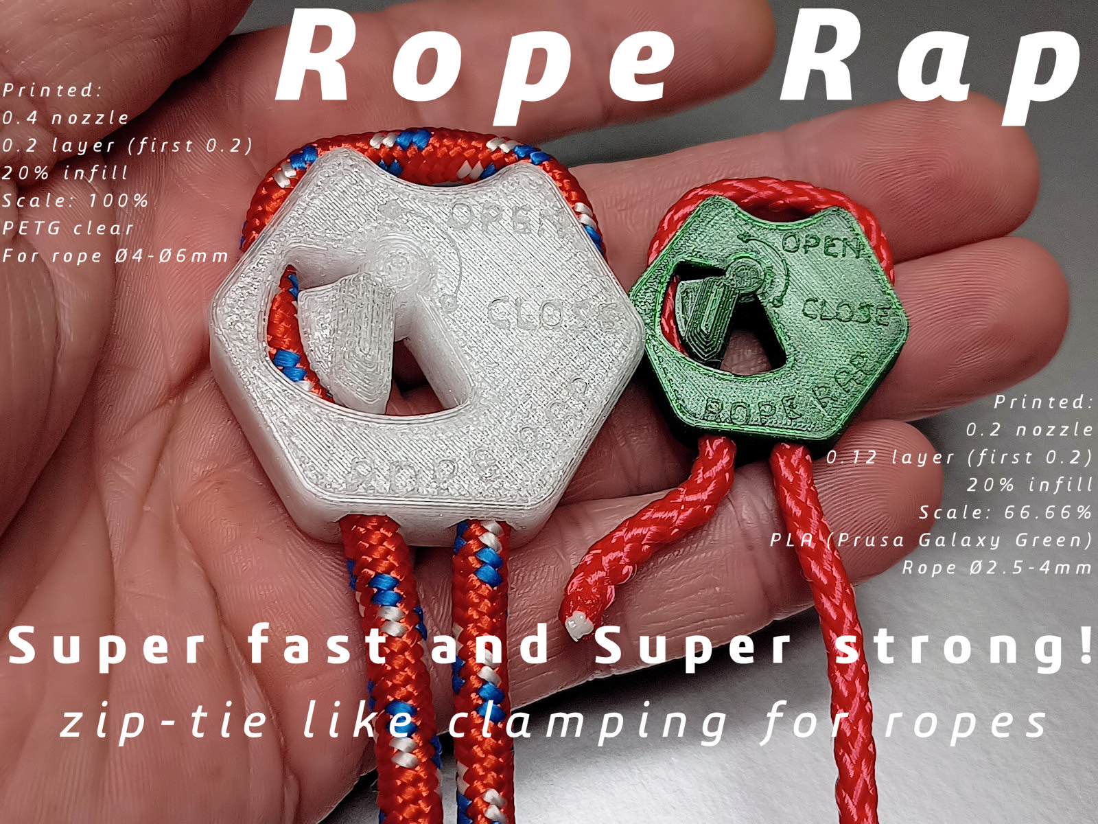Rope Rap (like a TyRap, fast and strong) by Wim V, Download free STL model