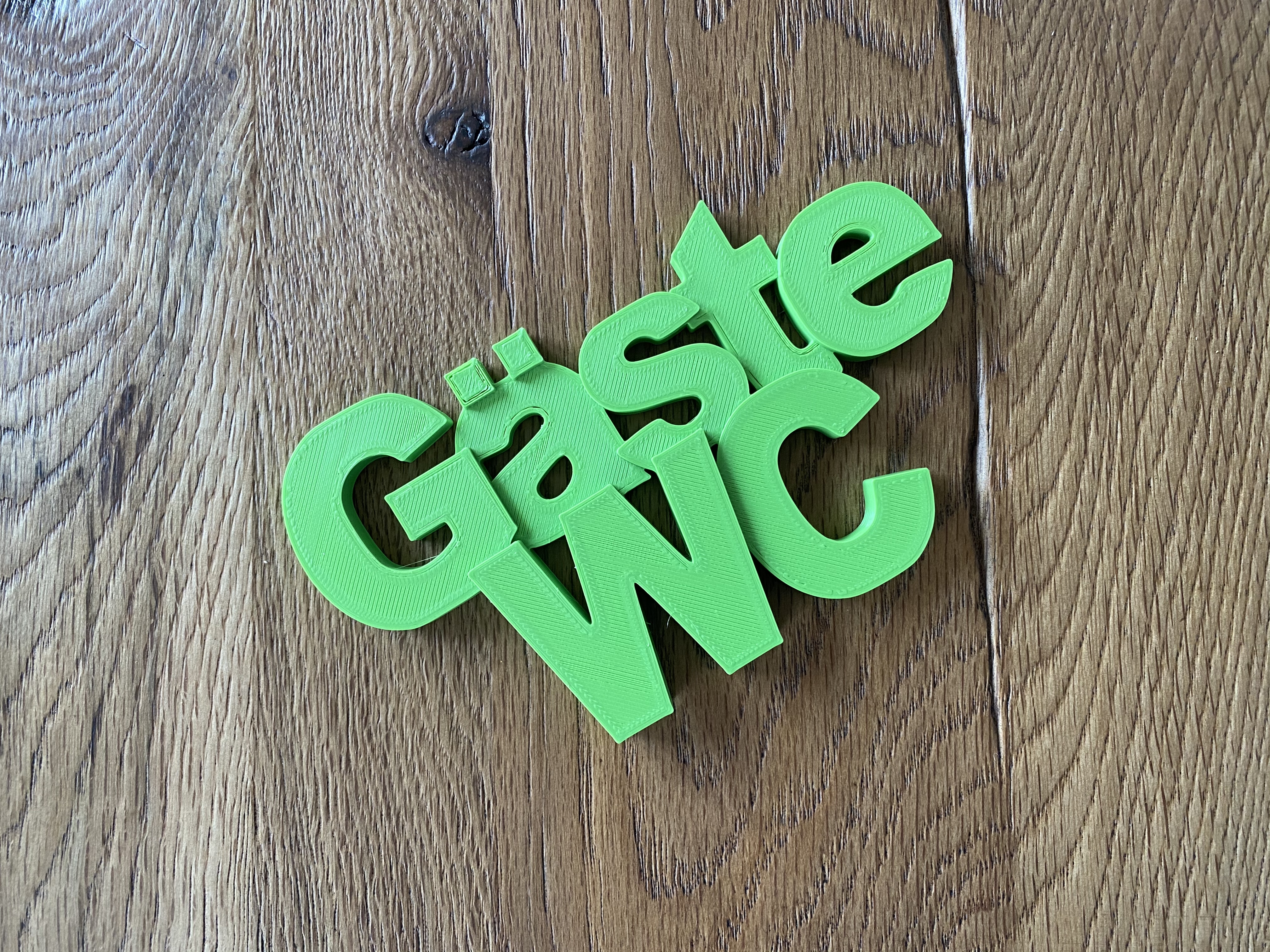 Gäste WC-Schriftzug (3D)