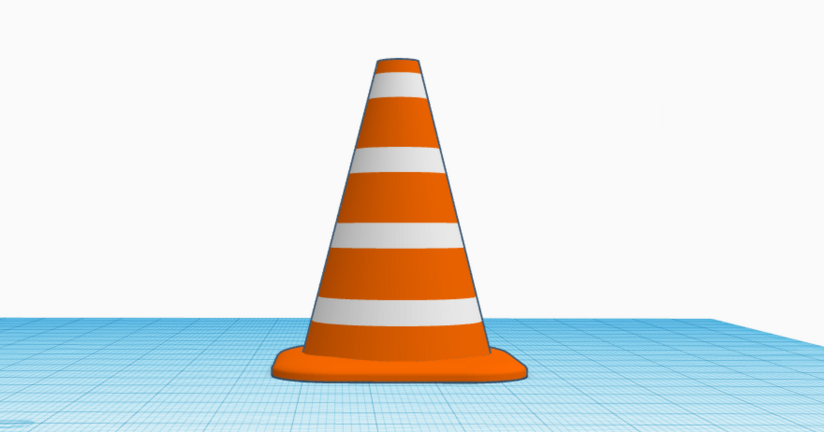 traffic cone by ruoying Y Download free STL model