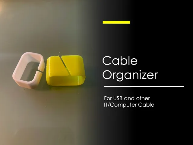 Lean Cable Organizer for IT Cables - Simple and rapid print