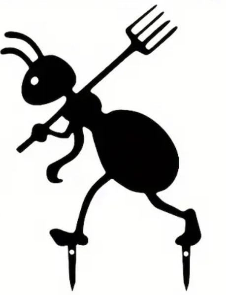 Deco Ant with pitchfork
