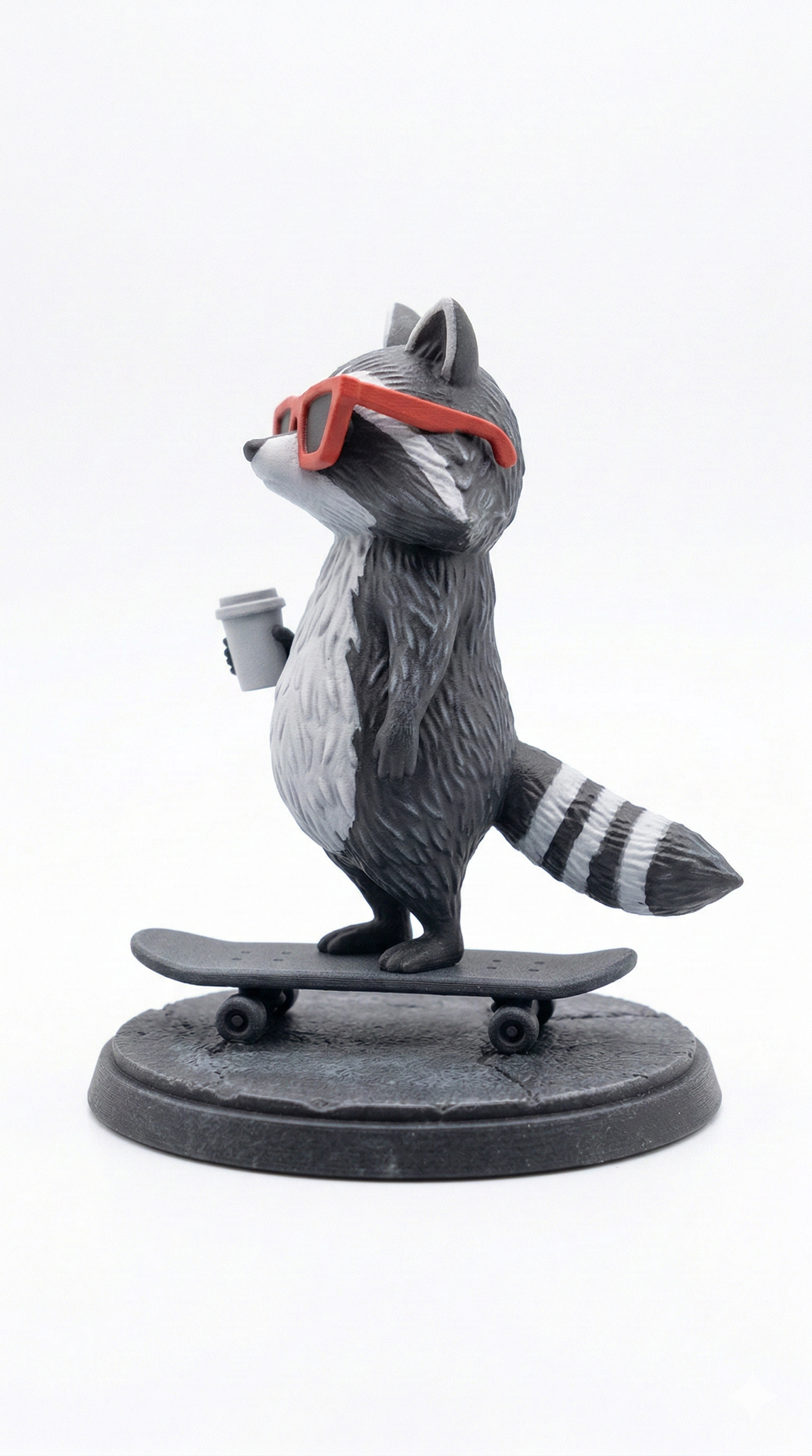Miniatura 2 do modelo 3D Cool Racoon - Skating