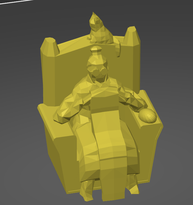 Support free Tiny lowpoly knitting desk grandma