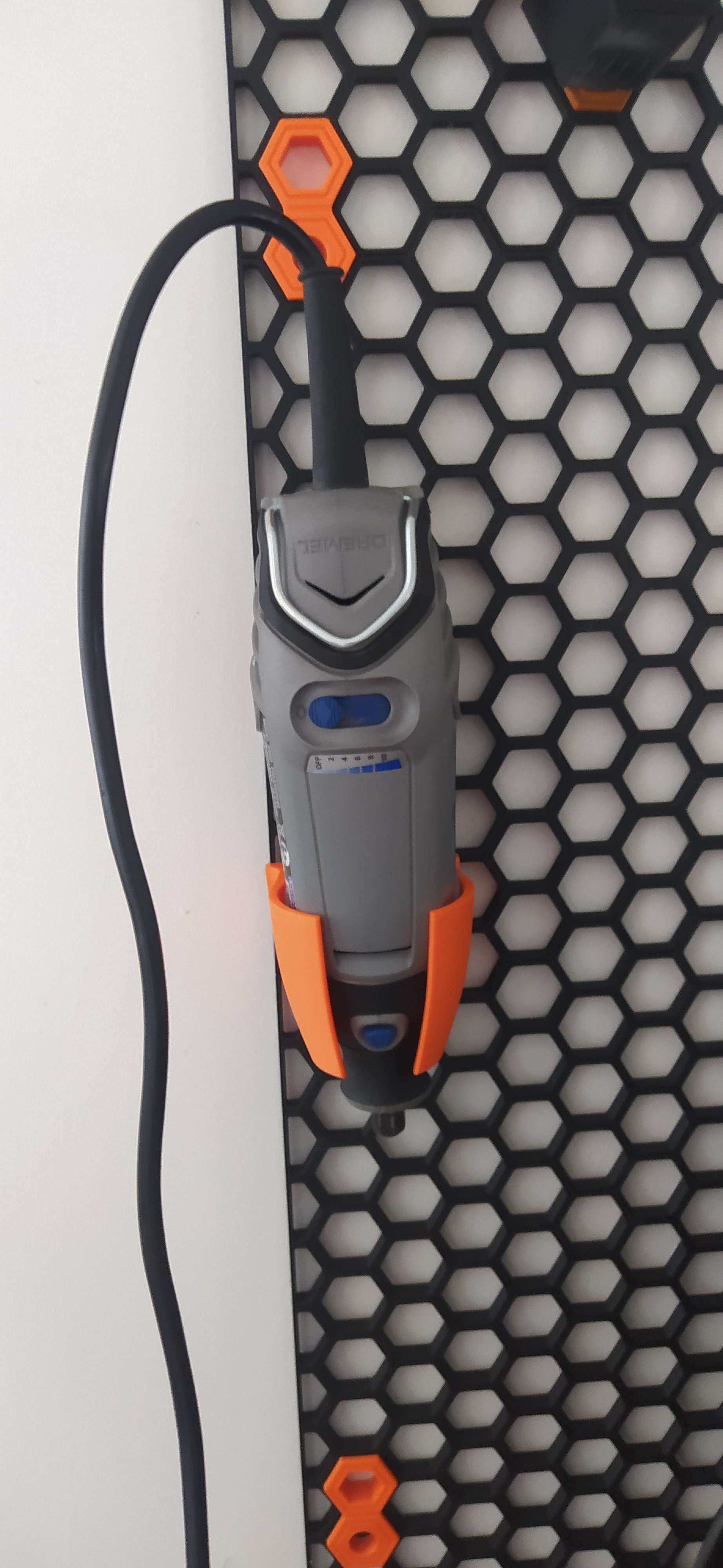 Dremel 3000 holder for Honeycomb storage wall
