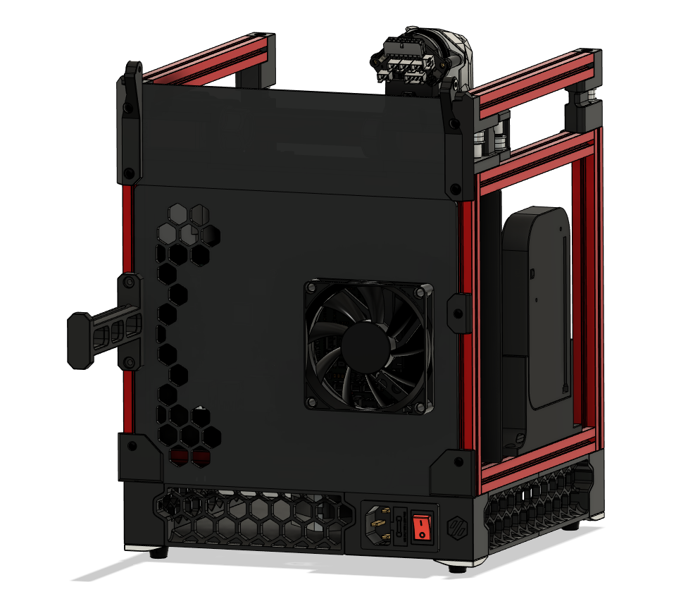 VORON 0.2 Lower Rear Panel with MCU fan on right side