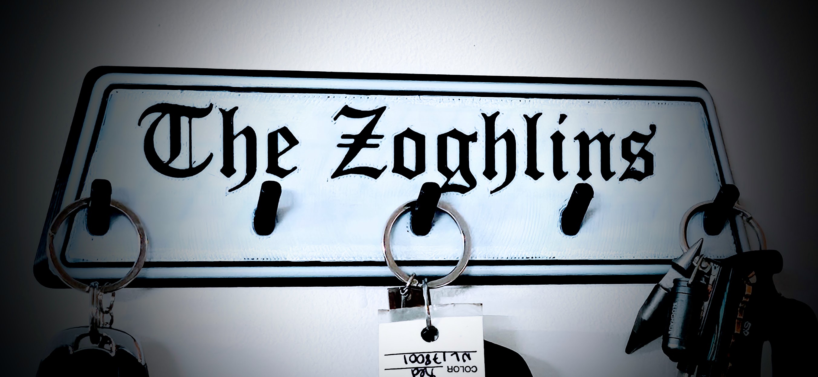 Wall Mounted Keyhanger - Bambu Studio specific with Text