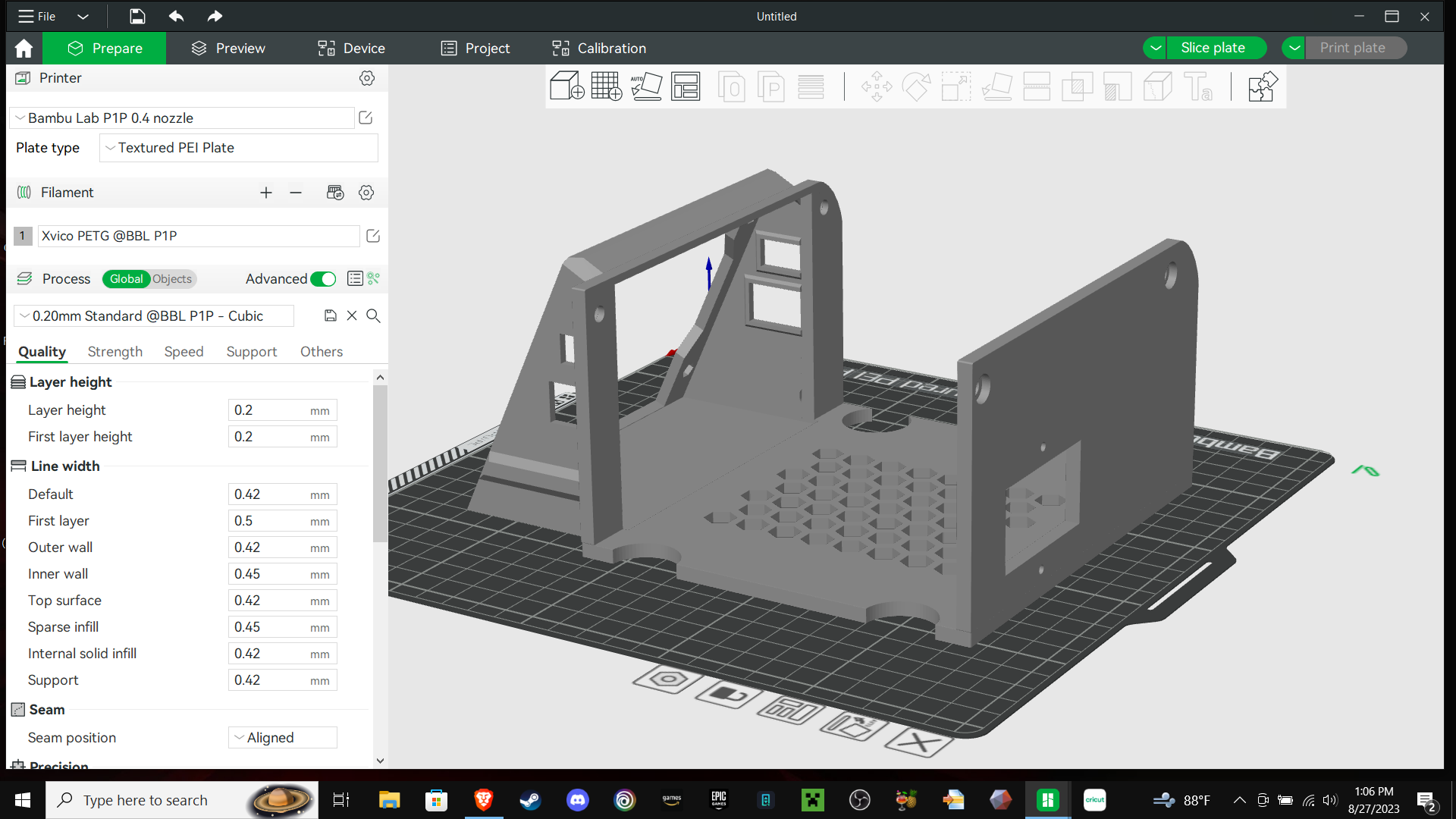 Recreator3D Right Case for Ender 3 V2 3D model thumbnail