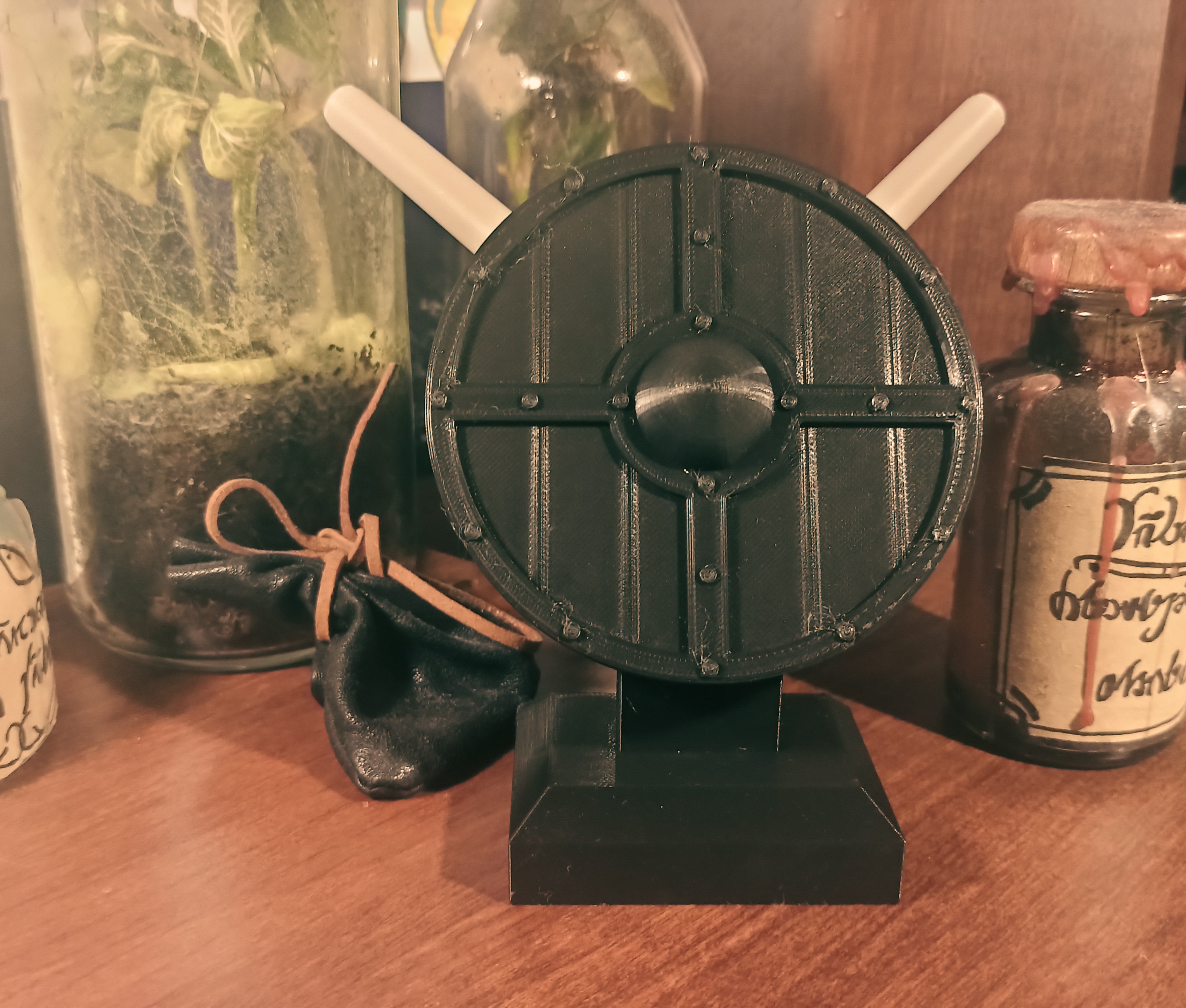 "A pen is mightier than a sword" pen holder