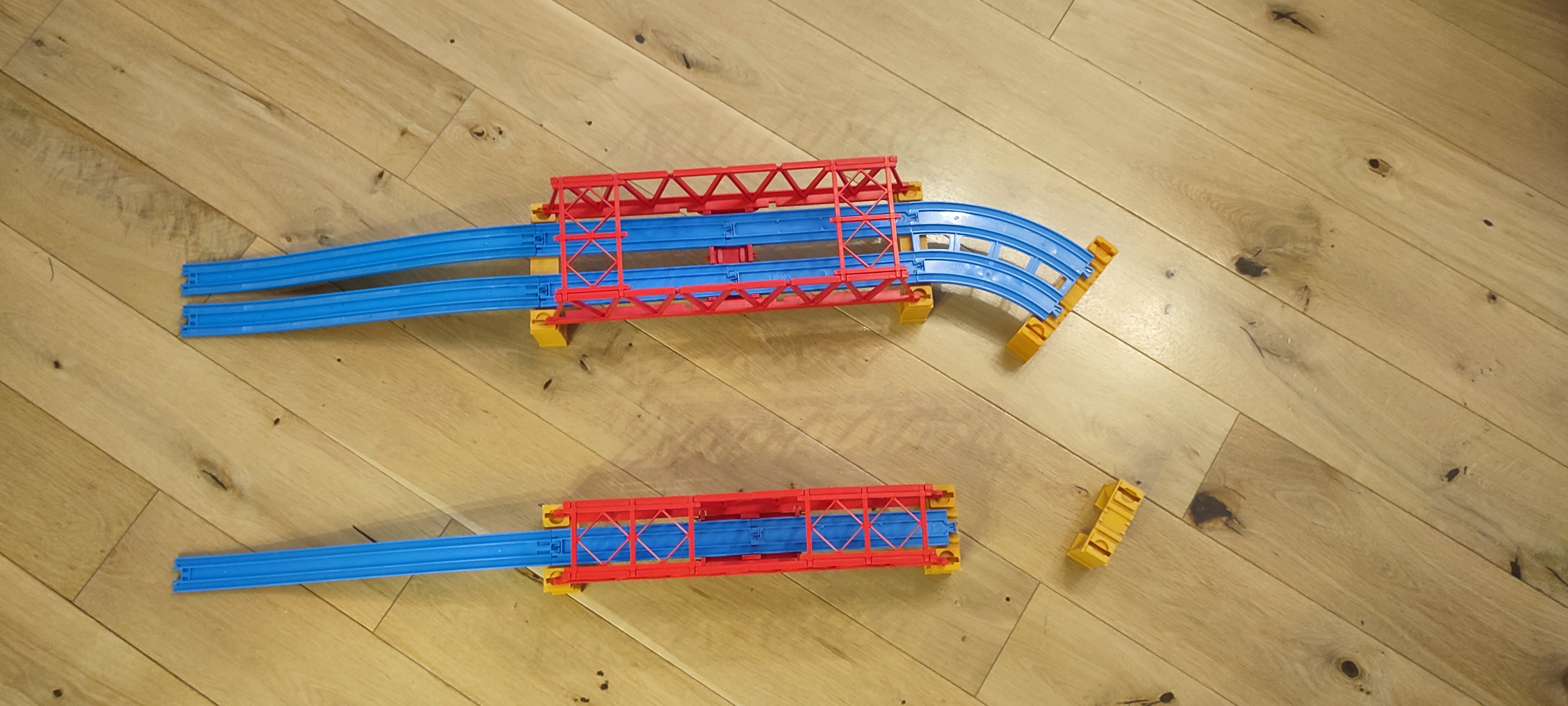 Plarail pier for single and double track