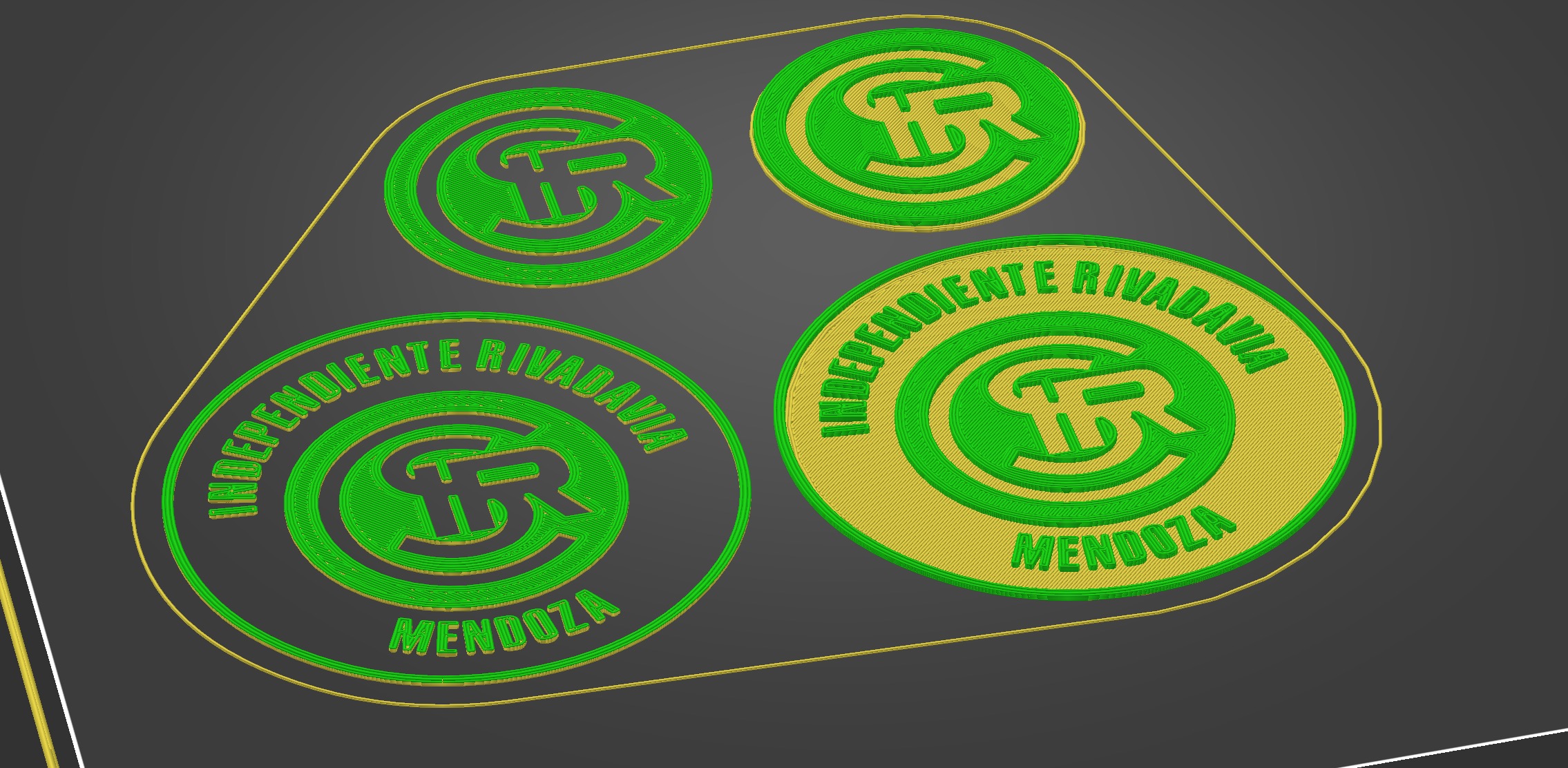 Independiente Rivadavia Mendoza - Logo with and without base, with and without outer text