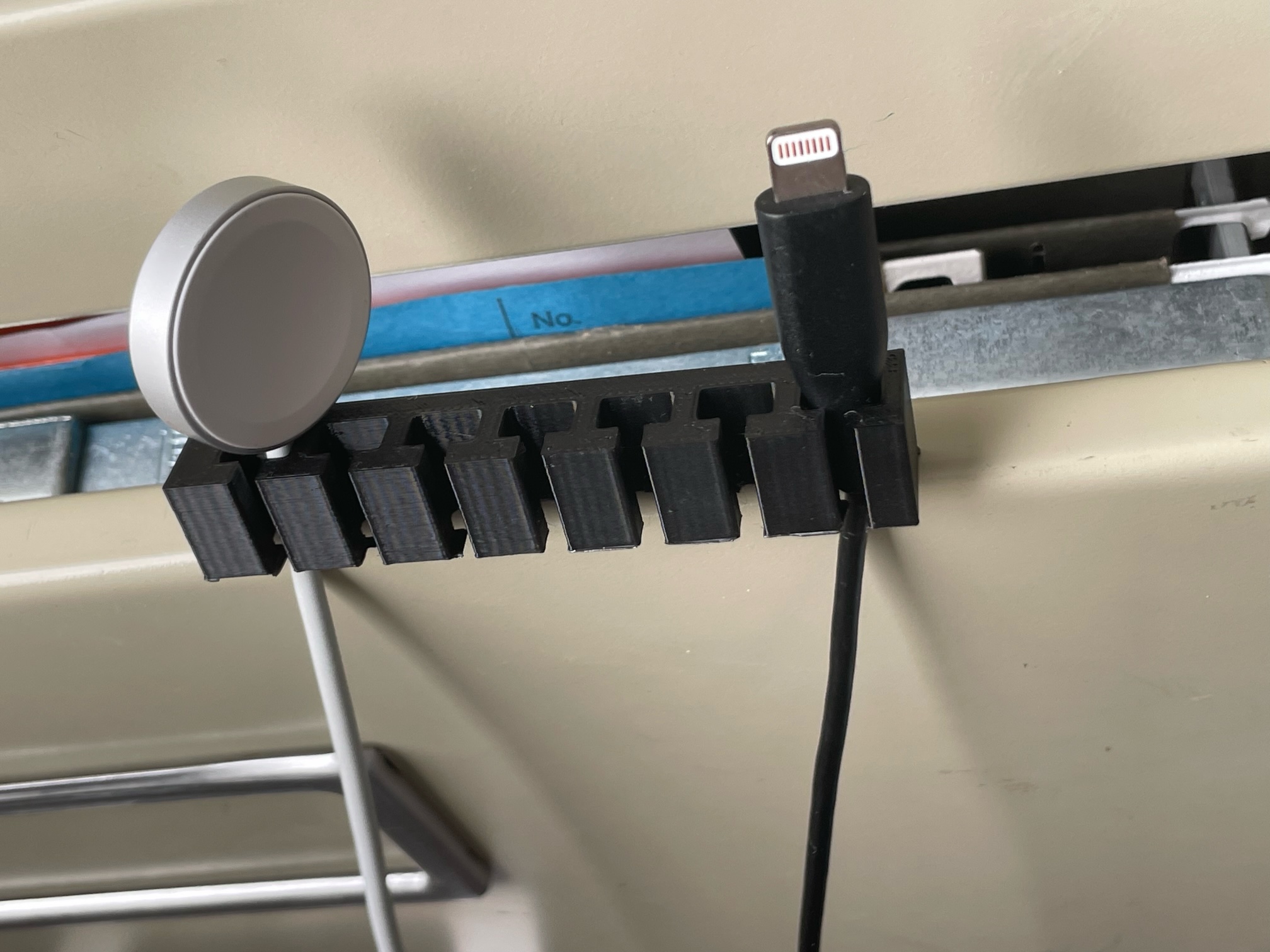 Six charging cable holder