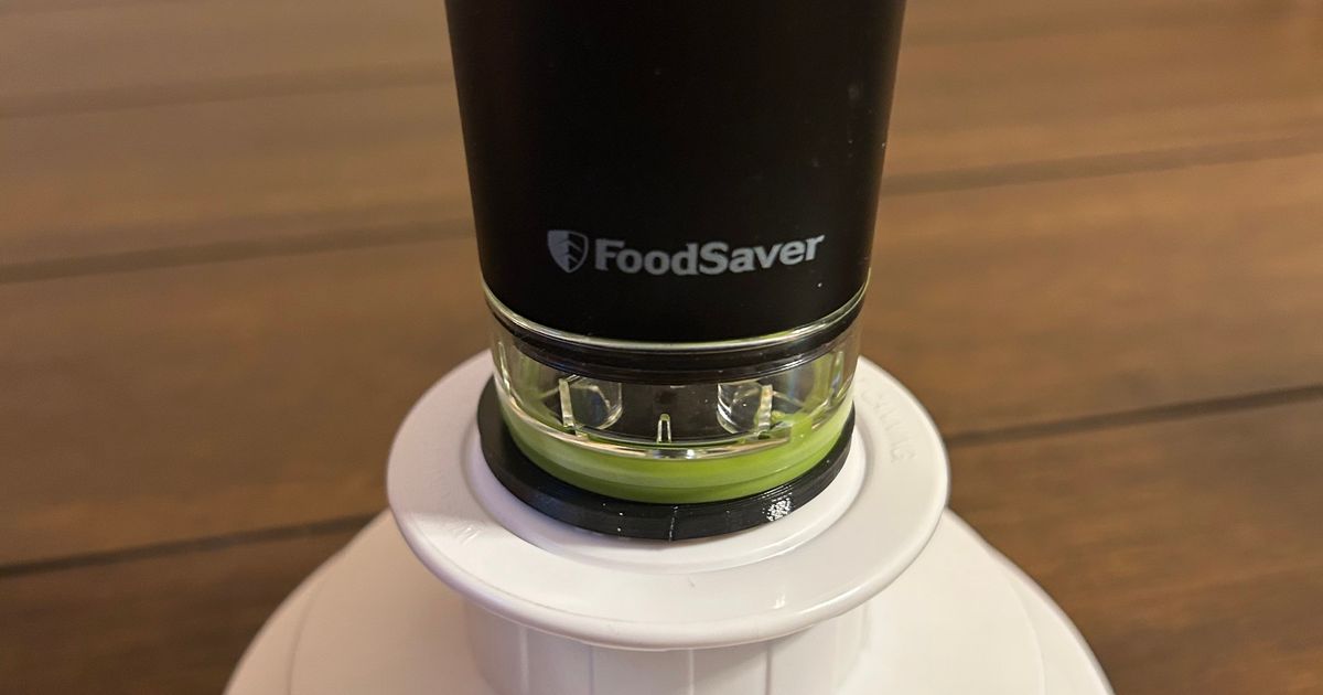 Food Saver Mason Jar Lid Adapter by Elyk082 | Download free STL model ...