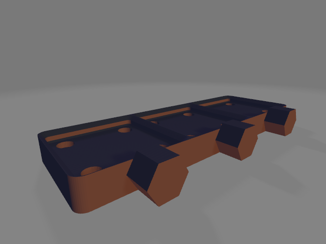 Gridfinity Honeycomb Wall Removed Weighted Slots 3D model thumbnail